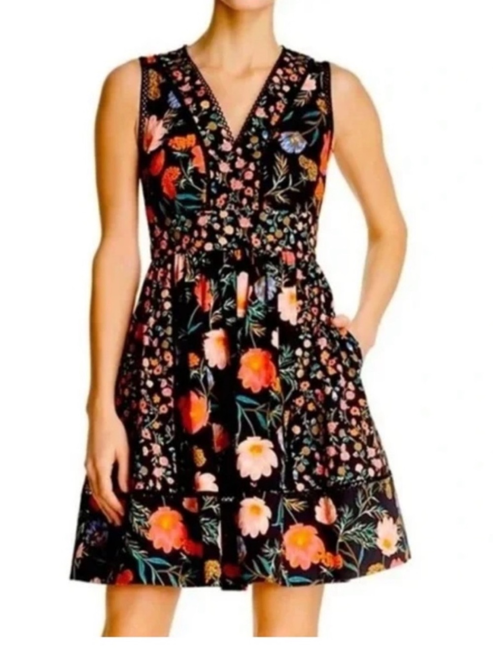 Kate Spade Floral Blossom V Neck Dress